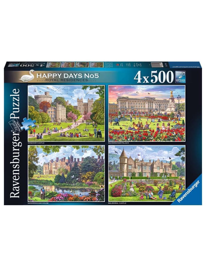 Пазл Ravensburger из 500 деталей: Королевские резиденции в цвете
Пазл Ravensburger из 500 деталей: Королевские резиденции в цвете