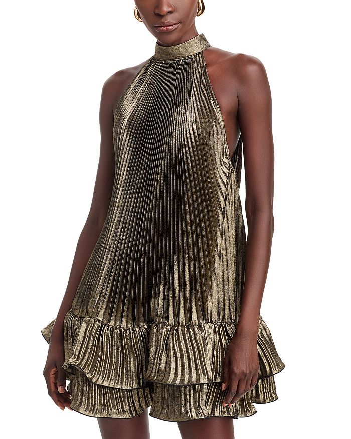 Soleil Плиссированное мини-платье L'IDEE, золотой 
Soleil Плиссированное мини-платье L'IDEE, золотой