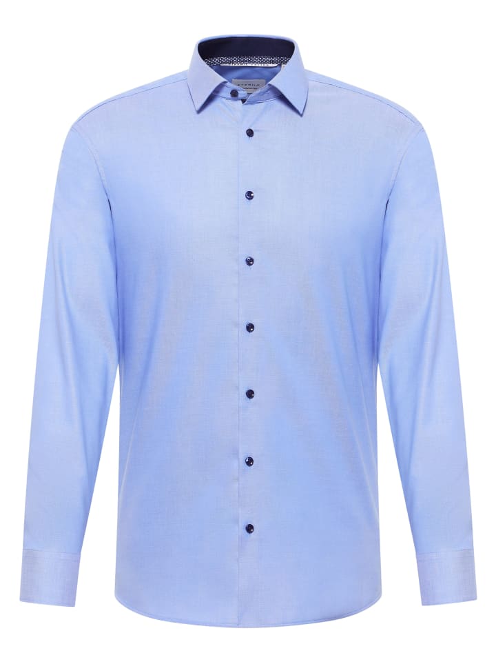 Eterna Приталенная рубашка синего цвета
Eterna Приталенная рубашка синего цвета