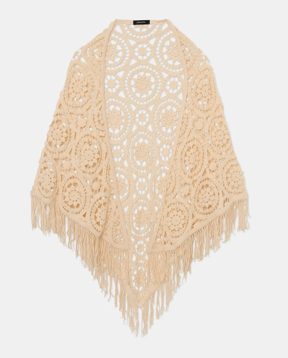 Платок вязанный крючком Tintoretto, песочный
Платок вязанный крючком Tintoretto, песочный