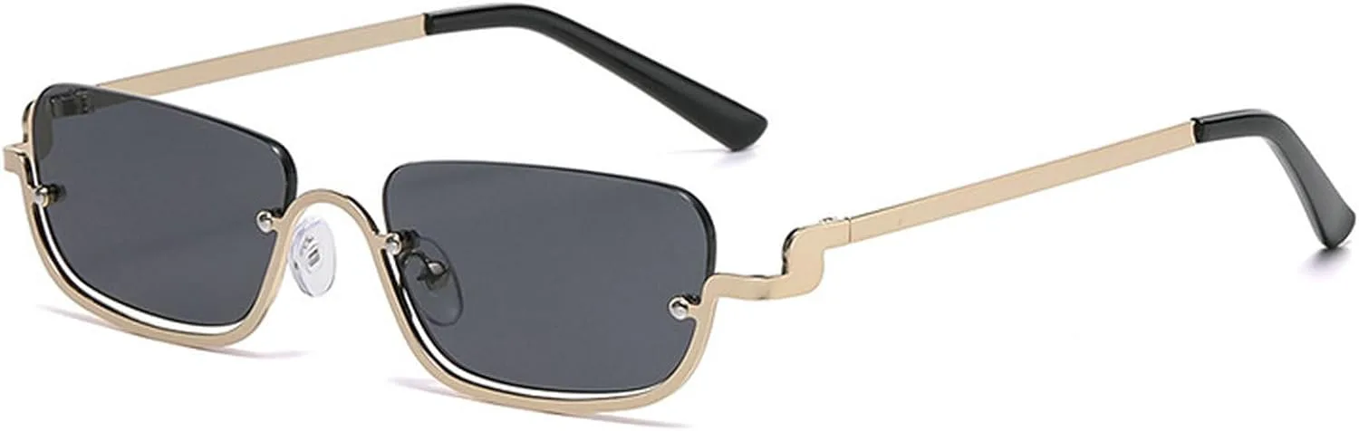 Солнцезащитные очки в стиле ретро прямоугольной формы золотистого цвета для женщин, модные узкие полуободковые солнцезащитные очки 2025 года mincl, Black
Солнцезащитные очки в стиле ретро прямоугольной формы золотистого цвета для женщин, модные узкие полуободковые солнцезащитные очки 2025 года mincl, Black