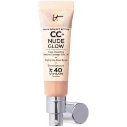 CC+ Nude Glow Легкая тональная основа с сывороткой для сияния SPF40, нейтральная среда, 32 мл It Cosmetics
CC+ Nude Glow Легкая тональная основа с сывороткой для сияния SPF40, нейтральная среда, 32 мл It Cosmetics