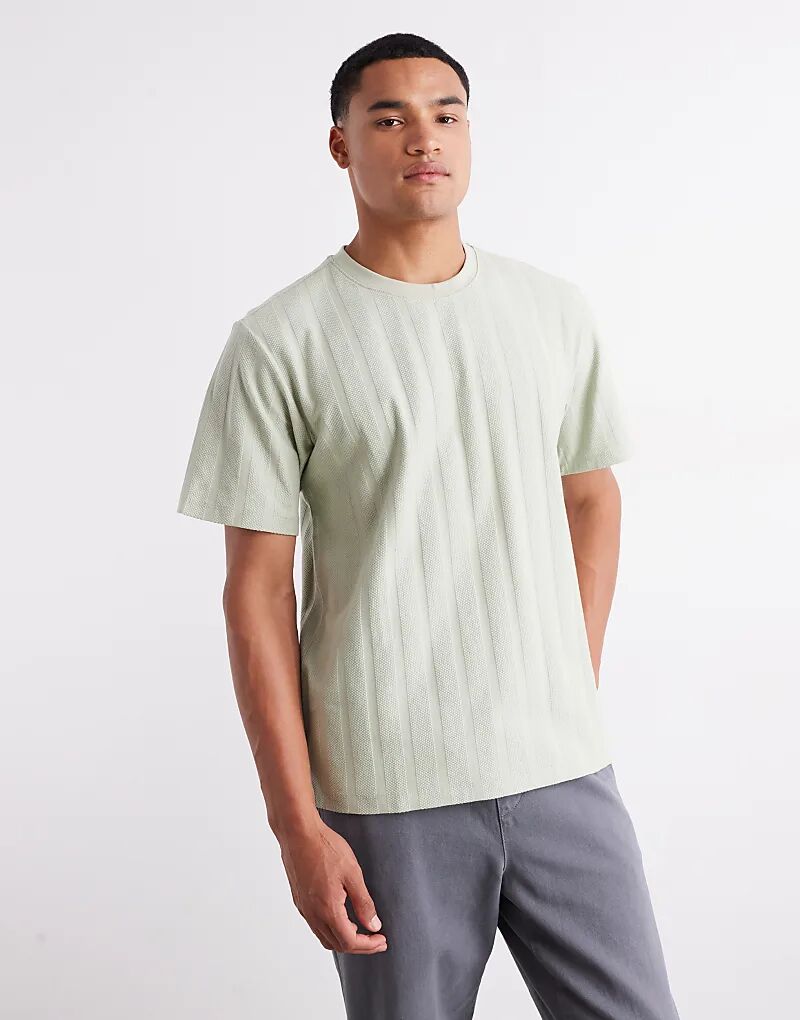 Футболка JJ Rebel свободного кроя с фактурными полосками зеленого цвета
Футболка JJ Rebel свободного кроя с фактурными полосками зеленого цвета