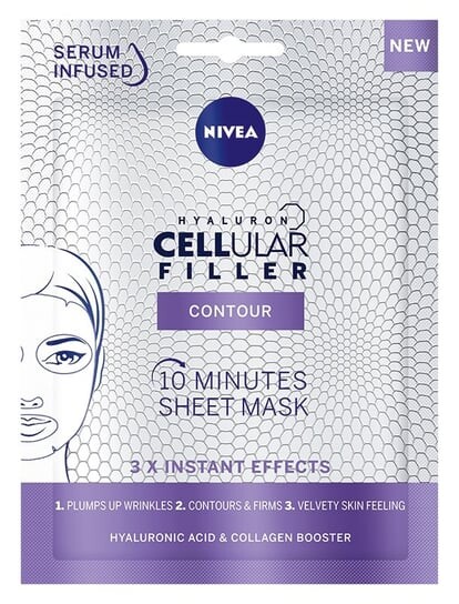 Минутная тканевая маска 1шт Nivea, Hyaluron Cellular Filler Contour 10-
Минутная тканевая маска 1шт Nivea, Hyaluron Cellular Filler Contour 10-