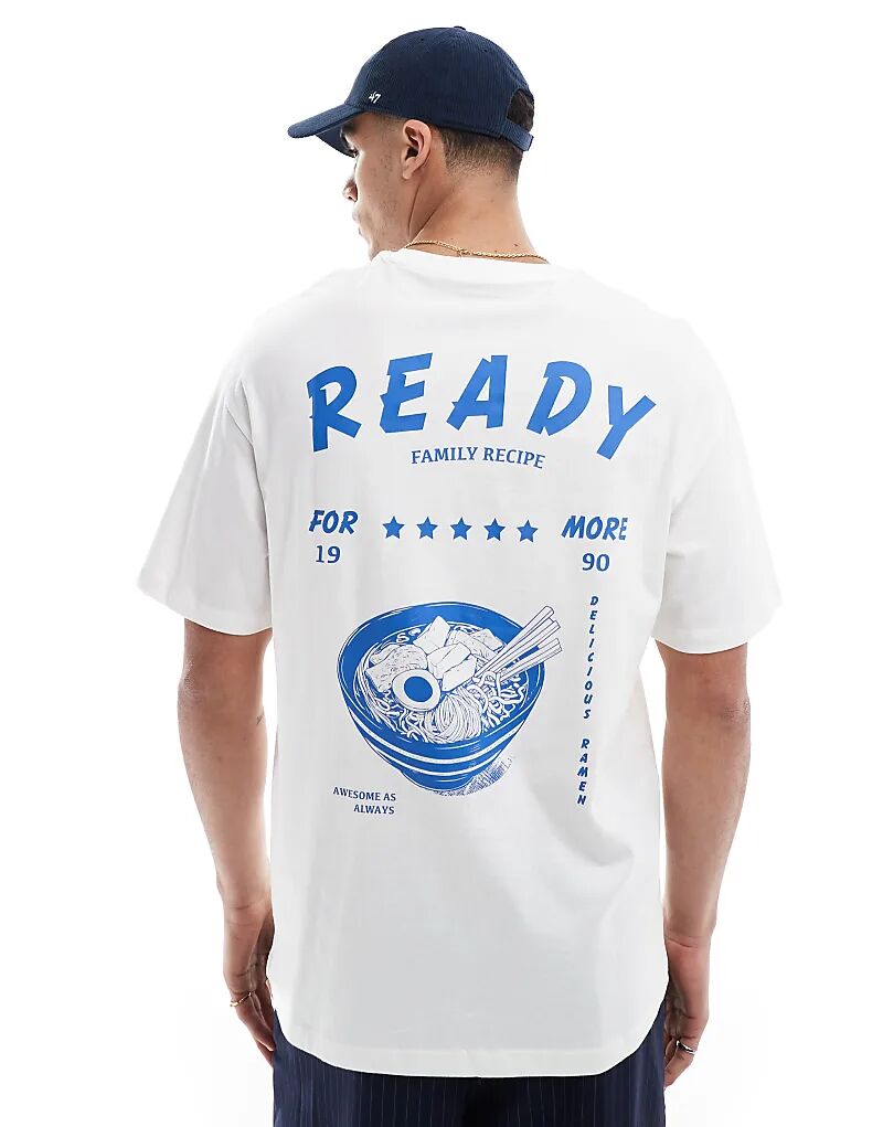 Футболка большого размера с принтом рамен на спине белого цвета Jack & Jones
Футболка большого размера с принтом рамен на спине белого цвета Jack & Jones