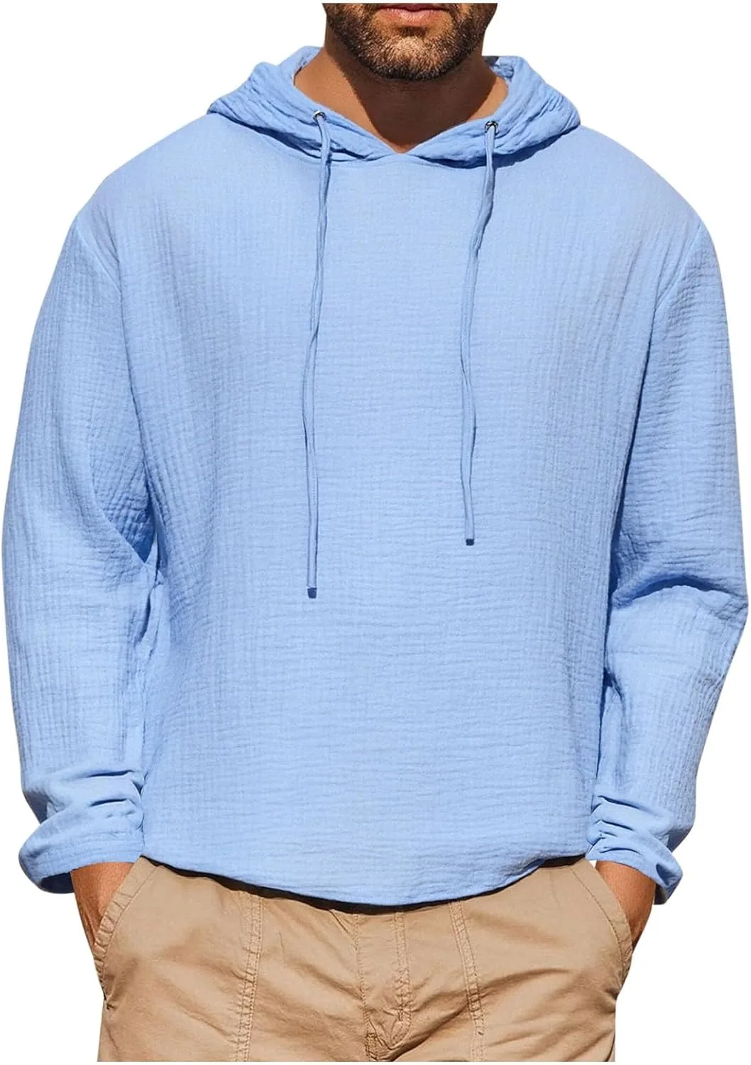 Мужская хлопковая льняная рубашка с длинным рукавом и шнурком
Мужская хлопковая льняная рубашка с длинным рукавом и шнурком