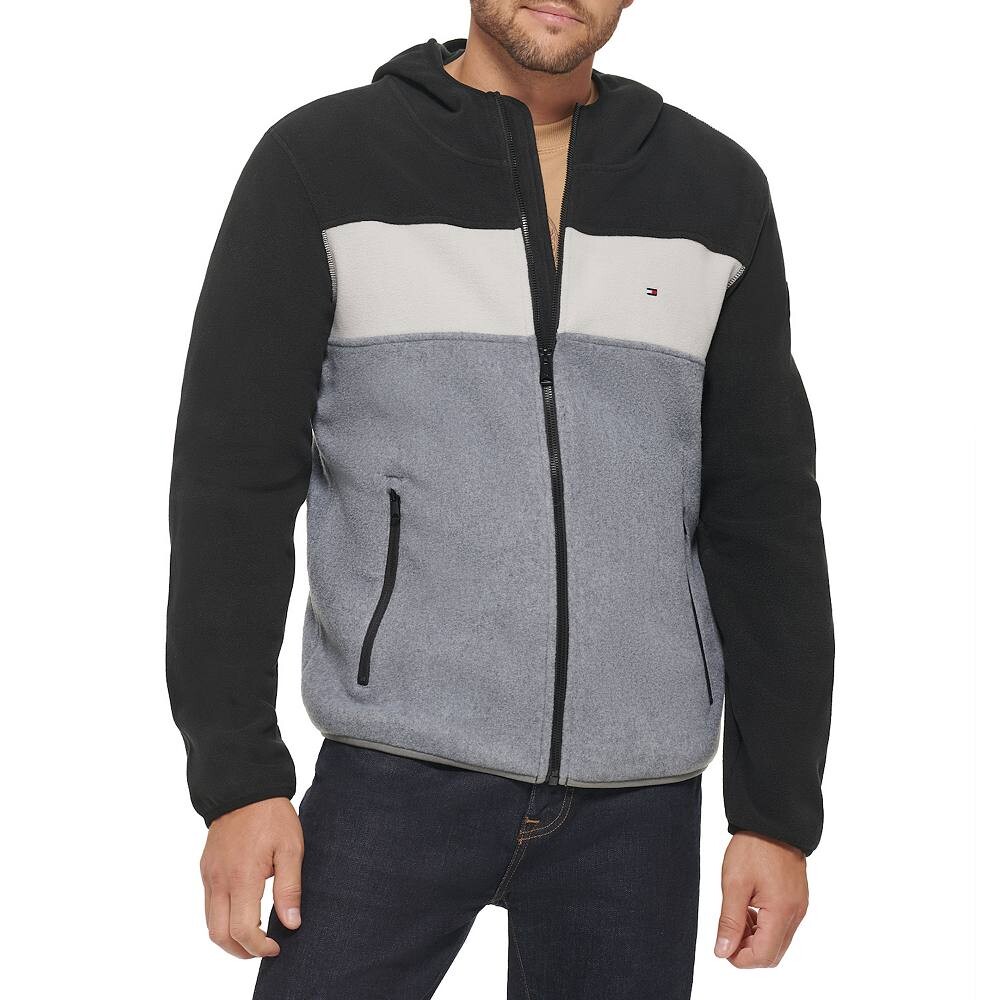 Мужская флисовая куртка с капюшоном Tommy Hilfiger Colorblock, цвет Black White Silver
Мужская флисовая куртка с капюшоном Tommy Hilfiger Colorblock, цвет Black White Silver