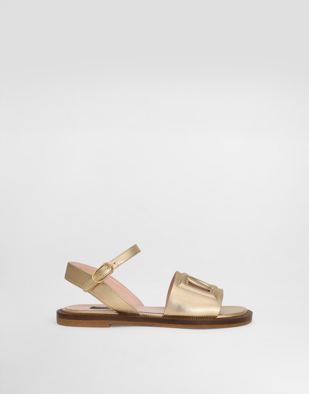 Сандалии из фольгированной телячьей кожи с вырезанным логотипом DG Dolce&Gabbana, золотой
Сандалии из фольгированной телячьей кожи с вырезанным логотипом DG Dolce&Gabbana, золотой