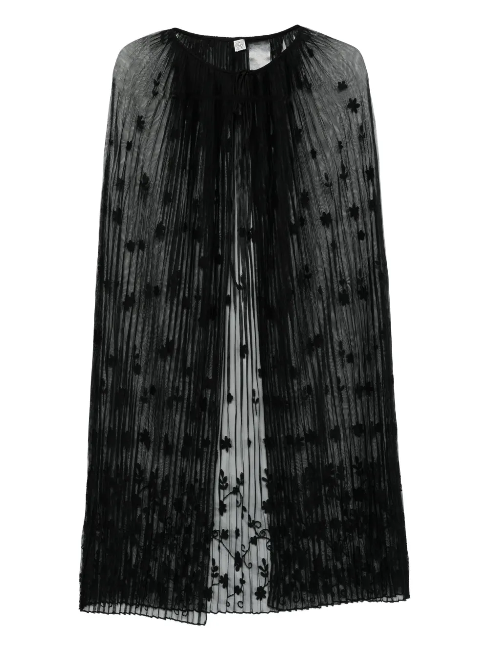 Накидка из тюля с цветочным принтом TOTEME, черный
Накидка из тюля с цветочным принтом TOTEME, черный