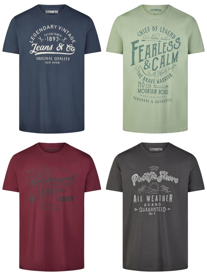 Набор из 4 разноцветных футболок RIVLeon
Набор из 4 разноцветных футболок RIVLeon