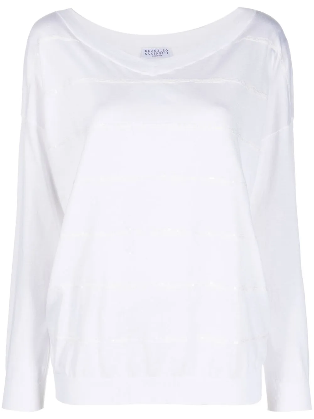 Джемпер с V-образным вырезом Brunello Cucinelli, белый
Джемпер с V-образным вырезом Brunello Cucinelli, белый