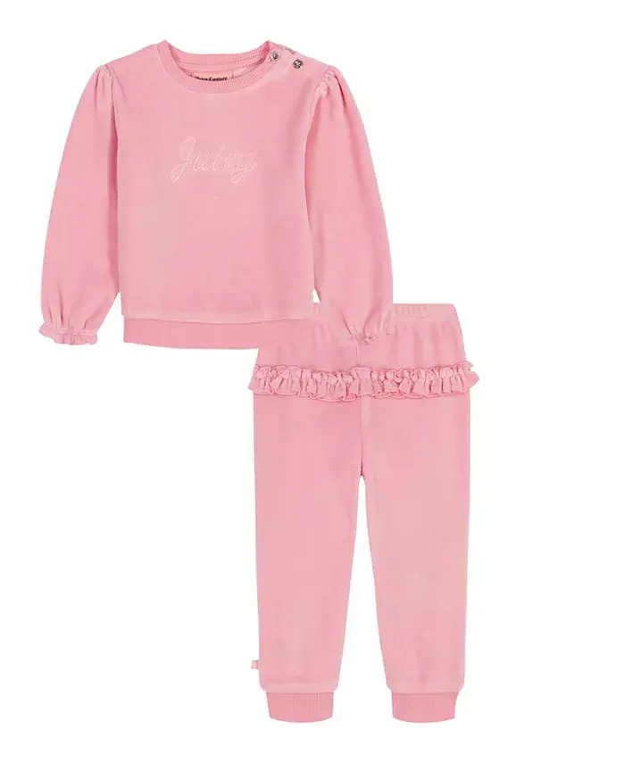 Комплект из двух предметов: топ и брюки для девочек Juicy
Комплект из двух предметов: топ и брюки для девочек Juicy