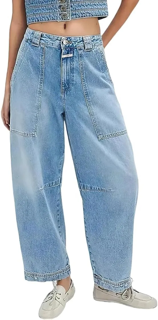 Женские джинсы Chouyatou широкие бочонок на пуговицах высокая посадка расслабленный крой потертые
Женские джинсы Chouyatou широкие бочонок на пуговицах высокая посадка расслабленный крой потертые