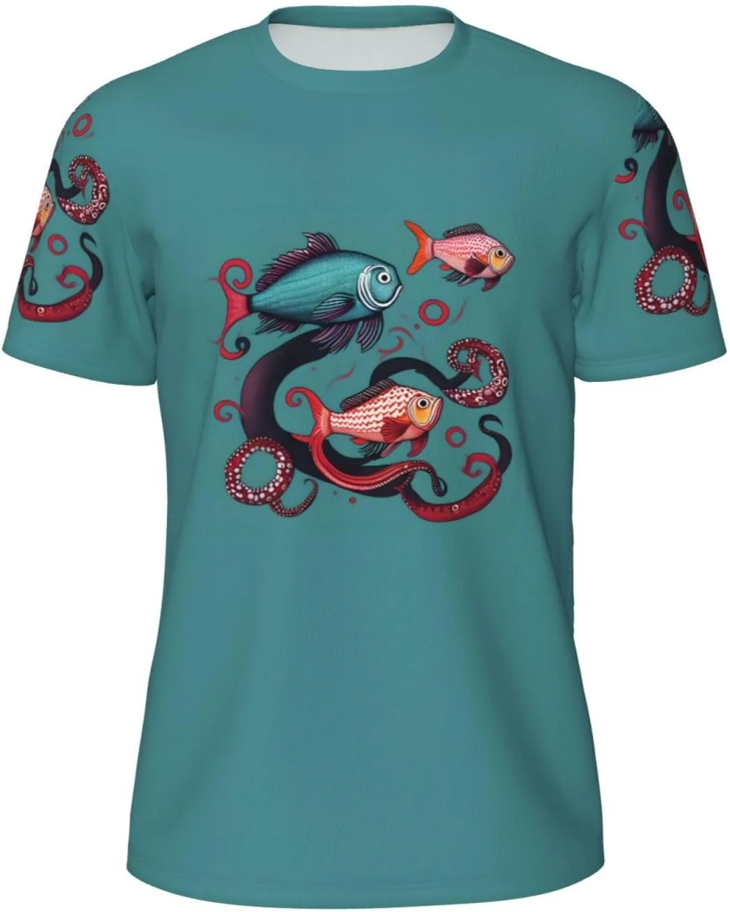 Футболка мужская с принтом рыбы и осьминога, дышащая, легкая, для лета, спортзала и повседневной носки MyPiky
Футболка мужская с принтом рыбы и осьминога, дышащая, легкая, для лета, спортзала и повседневной носки MyPiky