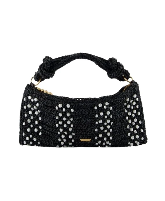 Сумка через плечо из рафии нано Cult Gaia, черный
Сумка через плечо из рафии нано Cult Gaia, черный