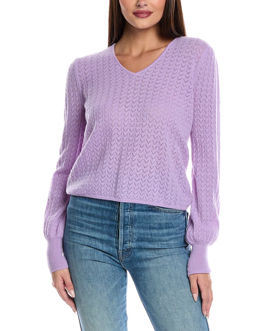 Свитер из кашемира с ажурным узором Isla Dion &Isla, фиолетовый 
Свитер из кашемира с ажурным узором Isla Dion &Isla, фиолетовый