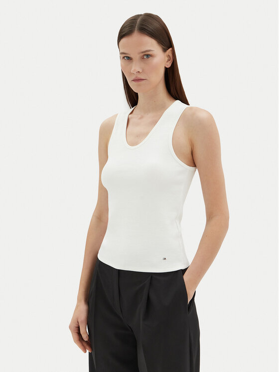 Топ облегающего кроя WW0WW44572 Tommy Hilfiger, экрю
Топ облегающего кроя WW0WW44572 Tommy Hilfiger, экрю