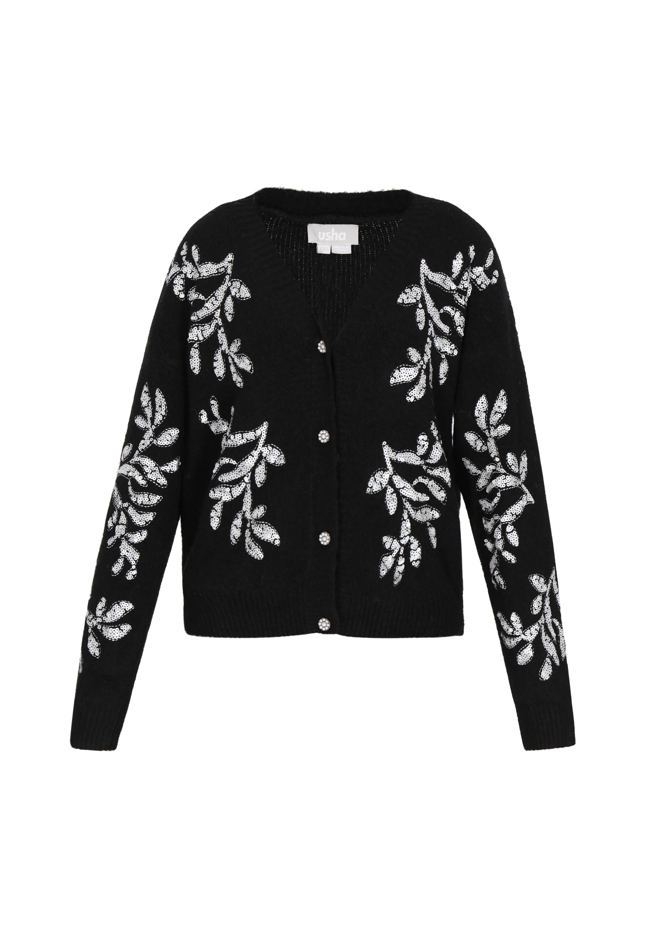 Usha Вязаный кардиган в черном цвете
Usha Вязаный кардиган в черном цвете