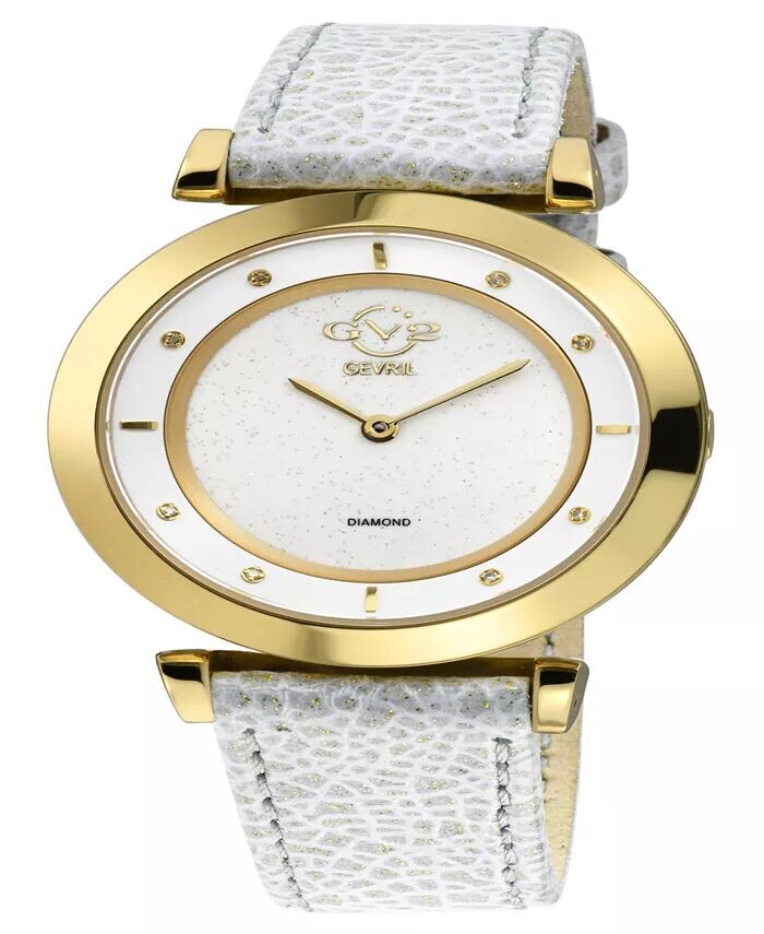 Женские белые кожаные часы Lombardy 36 мм GV2 by Gevril
Женские белые кожаные часы Lombardy 36 мм GV2 by Gevril