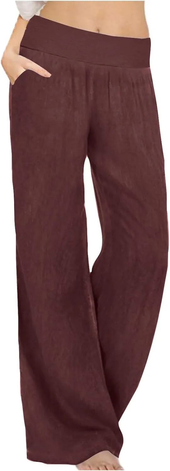 Женские широкие брюки Casual с эластичной талией
Женские широкие брюки Casual с эластичной талией