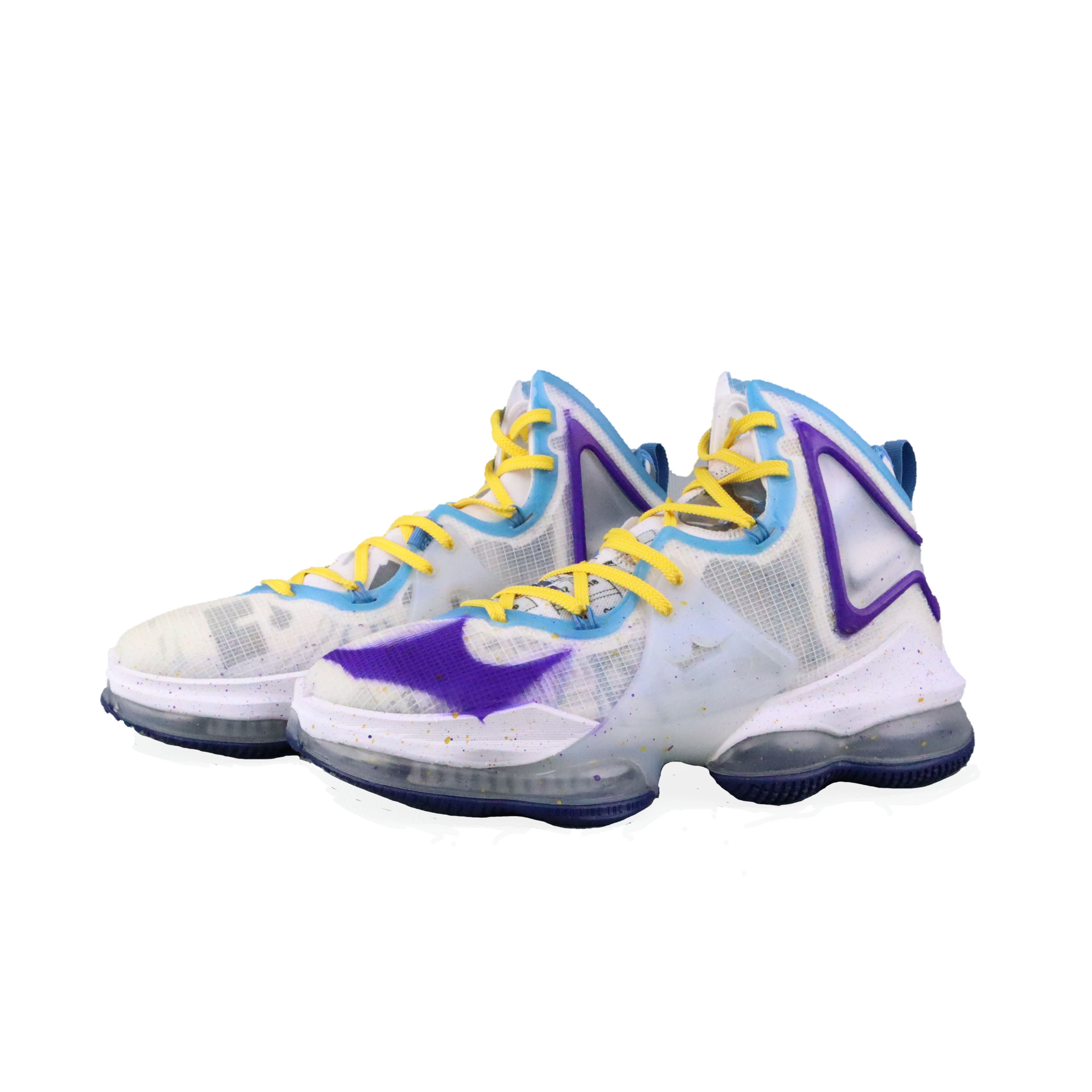 Nike Баскетбольные кроссовки с противоскользящим износостойким дышащим покрытием, среднего размера, мужские, белые, фиолетовые, синие 
Nike Баскетбольные кроссовки с противоскользящим износостойким дышащим покрытием, среднего размера, мужские, белые, фиолетовые, синие