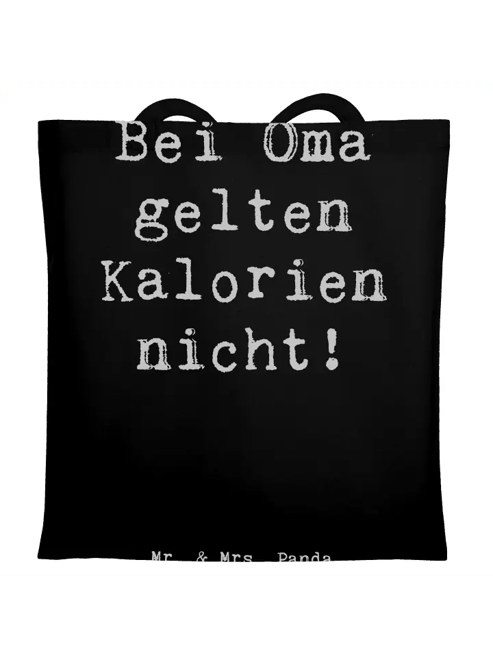 Сумка для переноски Mr & Mrs Panda Oma Kalorien, черный
Сумка для переноски Mr & Mrs Panda Oma Kalorien, черный
