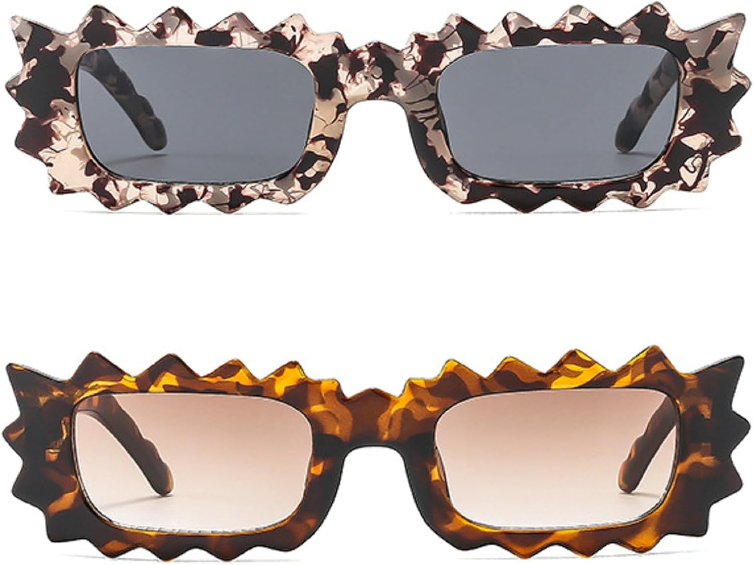 Модные солнцезащитные очки неправильной формы прямоугольной формы для женщин, градиентные волнообразные линзы, защита от УФ-излучения UV400, ретро-квадратные солнцезащитные очки для мужчин mincl, 2pcs-leopard&gray Leopard
Модные солнцезащитные очки неправильной формы прямоугольной формы для женщин, градиентные волнообразные линзы, защита от УФ-излучения UV400, ретро-квадратные солнцезащитные очки для мужчин mincl, 2pcs-leopard&gray Leopard