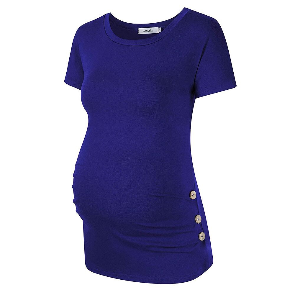 Рубашка для беременных с боковой пуговицей и туникой с рюшами для беременных Топы с длинными рукавами и короткими рукавами MISSKY, цвет Navy Blue Short
Рубашка для беременных с боковой пуговицей и туникой с рюшами для беременных Топы с длинными рукавами и короткими рукавами MISSKY, цвет Navy Blue Short