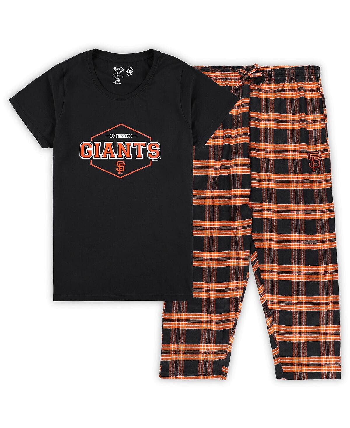 Женский черный, оранжевый комплект для сна со значком San Francisco Giants больших размеров Concepts Sport
Женский черный, оранжевый комплект для сна со значком San Francisco Giants больших размеров Concepts Sport