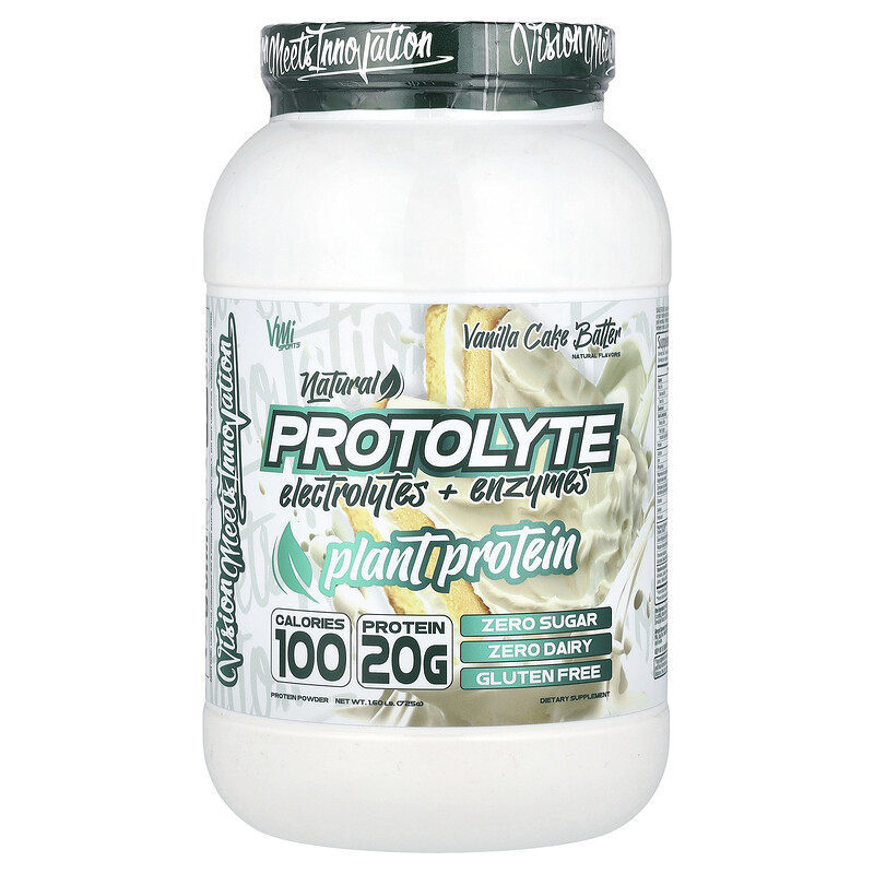 VMI Sports, ProtoLyte, порошок из растительного белка, ванильное тесто, 725 г (1,6 фунта)
VMI Sports, ProtoLyte, порошок из растительного белка, ванильное тесто, 725 г (1,6 фунта)