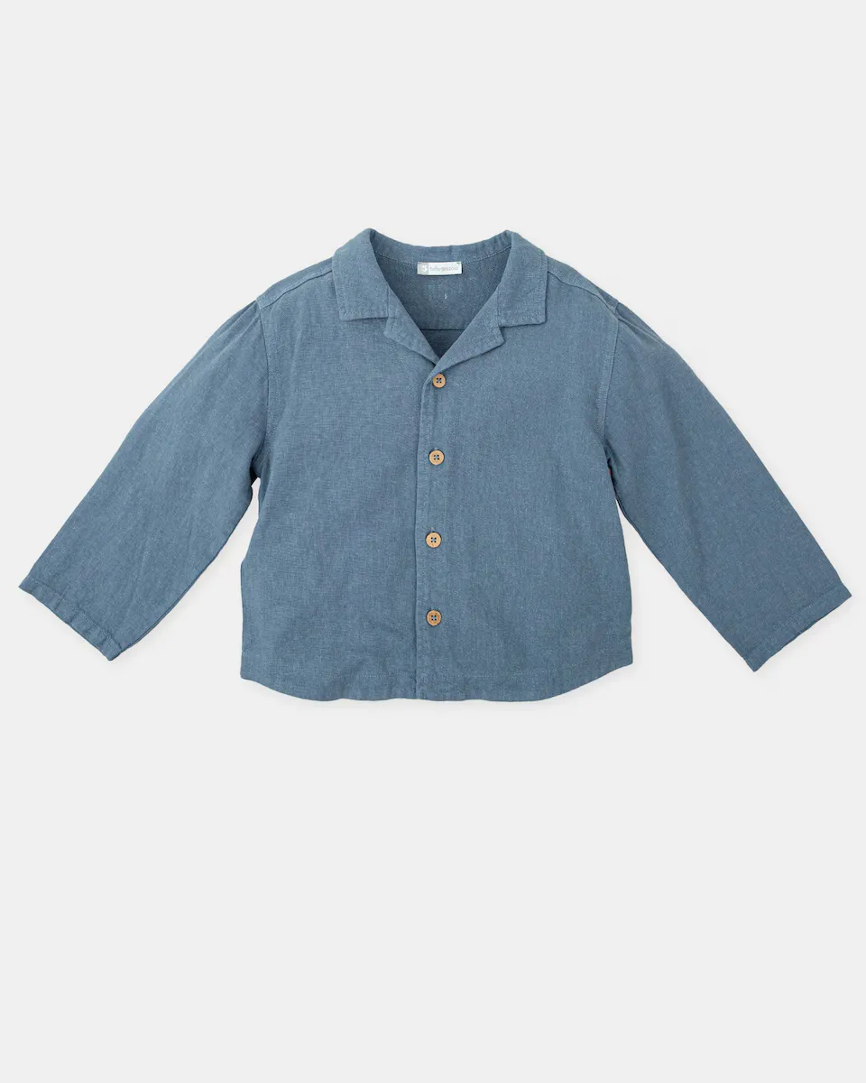 Льняная рубашка для мальчиков с длинным рукавом Tutto Piccolo, синий индиго
Льняная рубашка для мальчиков с длинным рукавом Tutto Piccolo, синий индиго