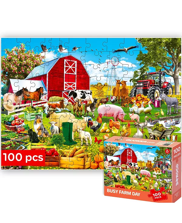 100 пазлов для детей 4-6 лет Quokka, farm
100 пазлов для детей 4-6 лет Quokka, farm