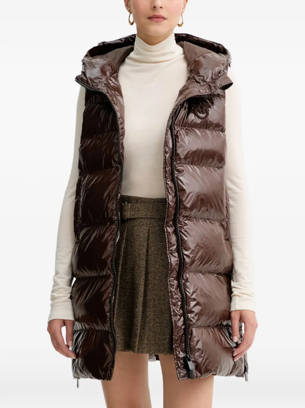 Пальто на молнии с капюшоном Pinko, коричневый
Пальто на молнии с капюшоном Pinko, коричневый