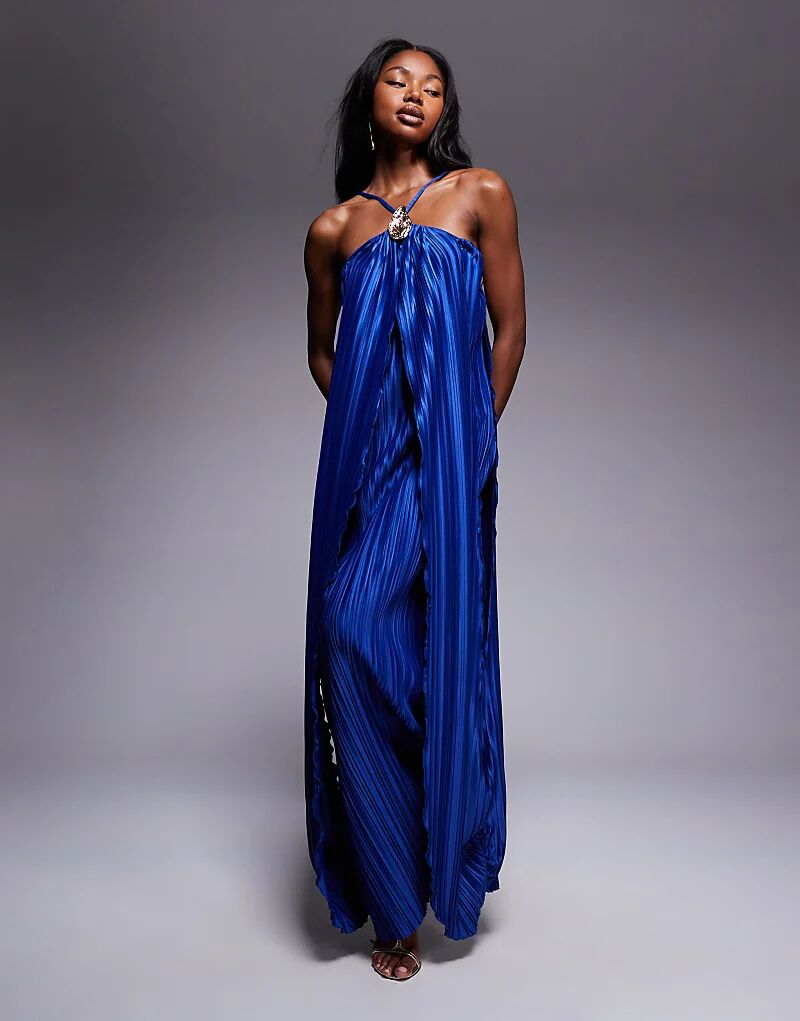 Платье макси ASOS DESIGN с лифом-халтер и золотой отделкой синего цвета
Платье макси ASOS DESIGN с лифом-халтер и золотой отделкой синего цвета