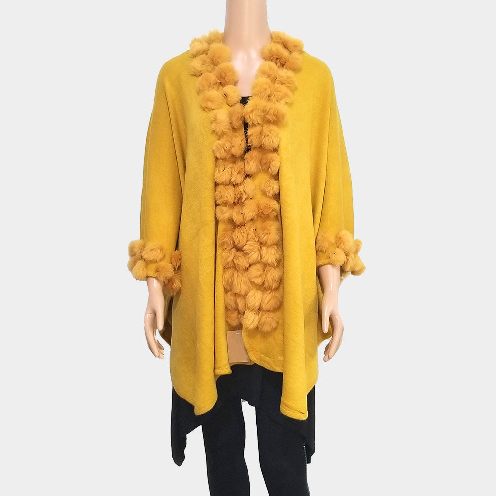 Длинное пончо с отделкой из искусственного меха TRUEDAMES, Mustard
Длинное пончо с отделкой из искусственного меха TRUEDAMES, Mustard