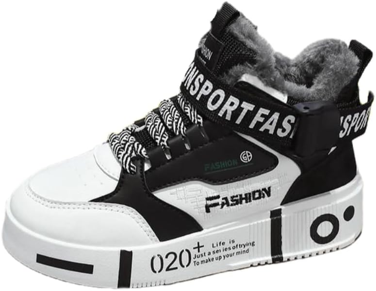 Мужские зимние толстые и теплые повседневные высокие спортивные кроссовки - противоскользящие и стойкие к износу - подходят для улицы и повседневного использования Fmshi, белый/черный
Мужские зимние толстые и теплые повседневные высокие спортивные кроссовки - противоскользящие и стойкие к износу - подходят для улицы и повседневного использования Fmshi, белый/черный