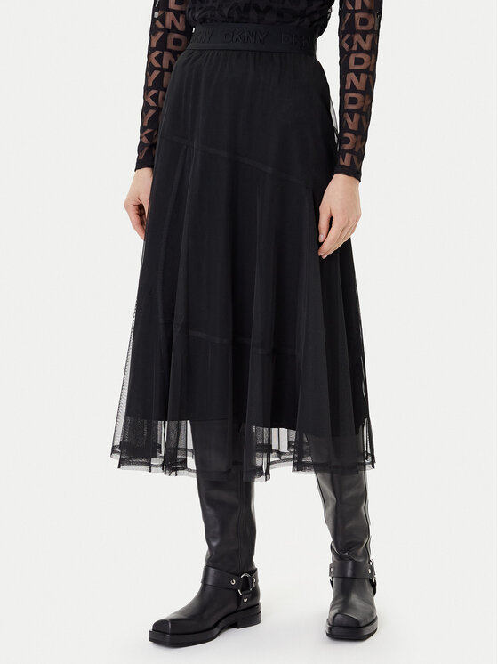 Миди-юбка regular fit P5GG7CMD Dkny, чёрный 
Миди-юбка regular fit P5GG7CMD Dkny, чёрный