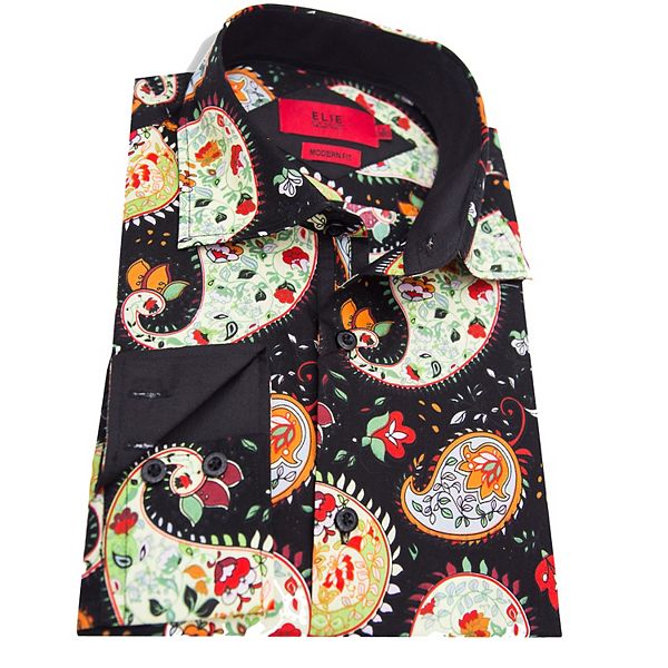 Мужская рубашка slim fit с принтом пейсли Elie Balleh
Мужская рубашка slim fit с принтом пейсли Elie Balleh