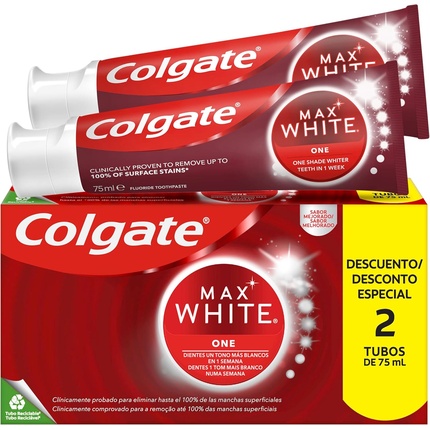 Зубная паста Max White 75 мл - Упаковка из 2 шт Colgate 
Зубная паста Max White 75 мл - Упаковка из 2 шт Colgate
