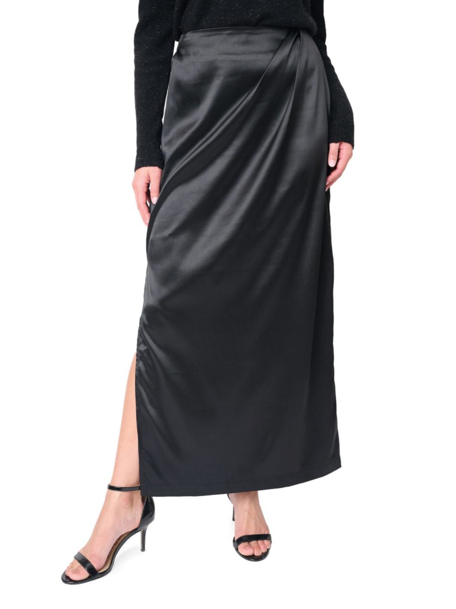 Драпированная атласная макси-юбка gibsonlook, черный
Драпированная атласная макси-юбка gibsonlook, черный