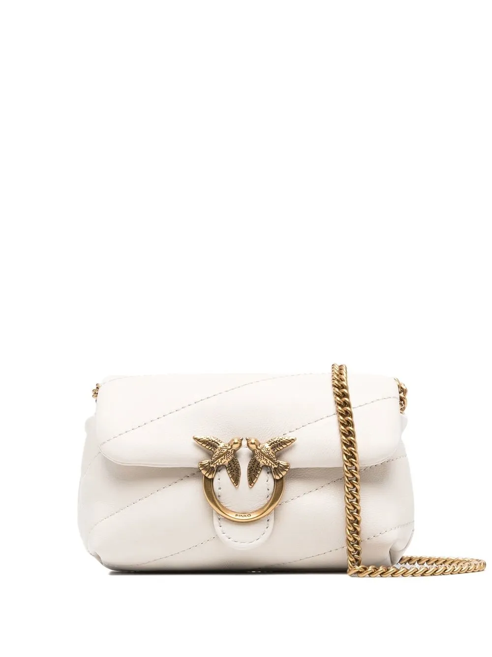 Стеганая сумка-тоут Love размера мини PINKO, нейтральный 
Стеганая сумка-тоут Love размера мини PINKO, нейтральный