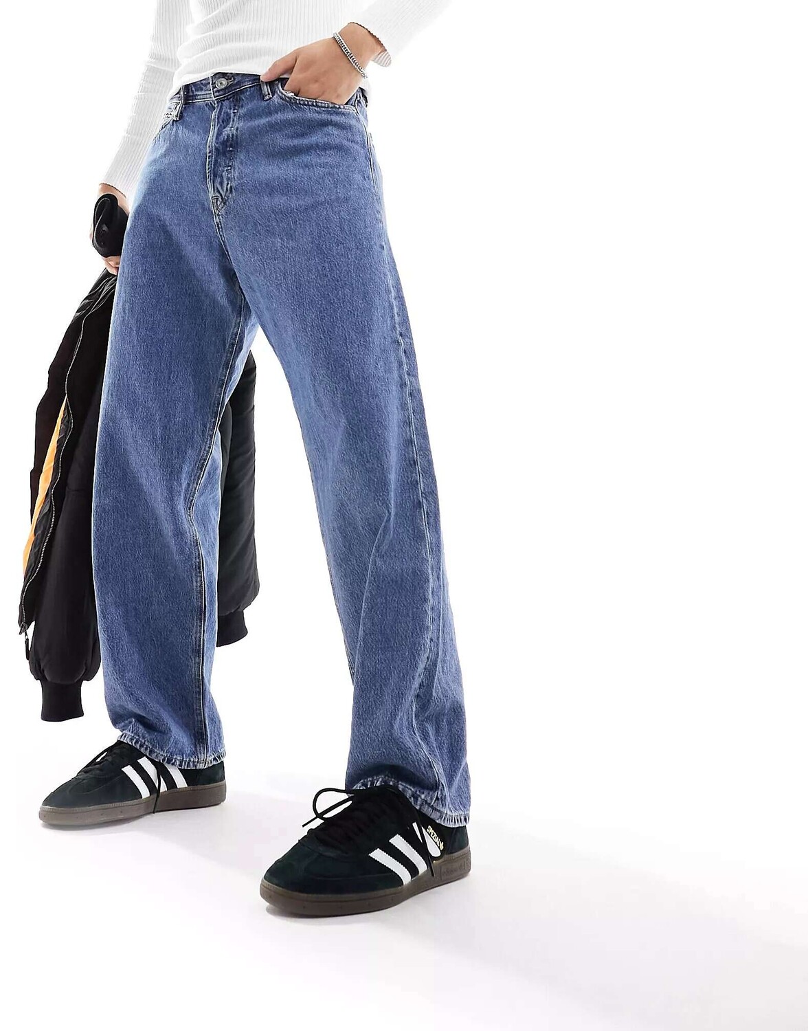 Синие мешковатые джинсы жесткого кроя Jack & Jones
Синие мешковатые джинсы жесткого кроя Jack & Jones