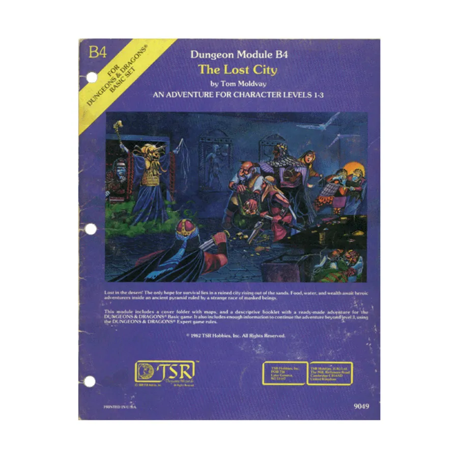 Модуль Lost City (1st Printing), Basic Dungeons & Dragons (Original Edition) - Modules & Adventures - B Series 
Модуль Lost City (1st Printing), Basic Dungeons & Dragons (Original Edition) - Modules & Adventures - B Series