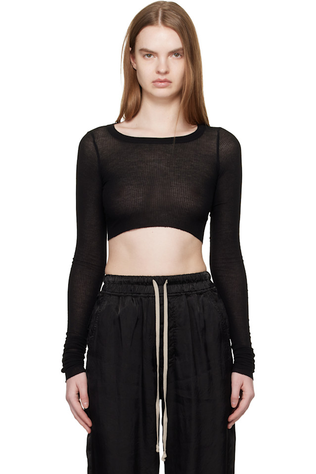 Укороченная футболка Temple ls Rick Owens, черный
Укороченная футболка Temple ls Rick Owens, черный