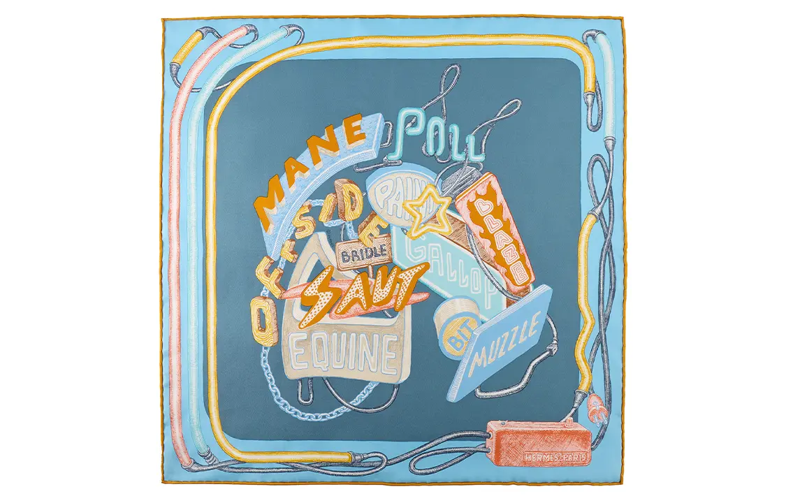 Шёлковый платок женский синий HERMES
Шёлковый платок женский синий HERMES