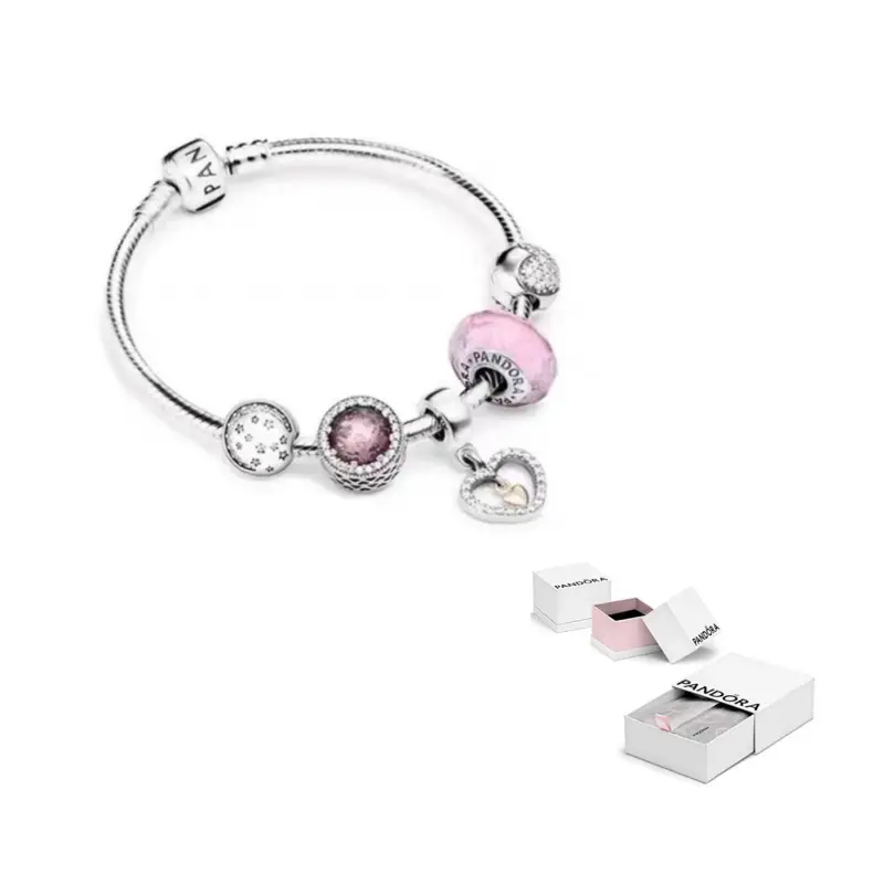 Pandora Серебряный браслет 925 пробы, с синтетическим цирконием, стеклом и драгоценными камнями, для женщин, серебро
Pandora Серебряный браслет 925 пробы, с синтетическим цирконием, стеклом и драгоценными камнями, для женщин, серебро