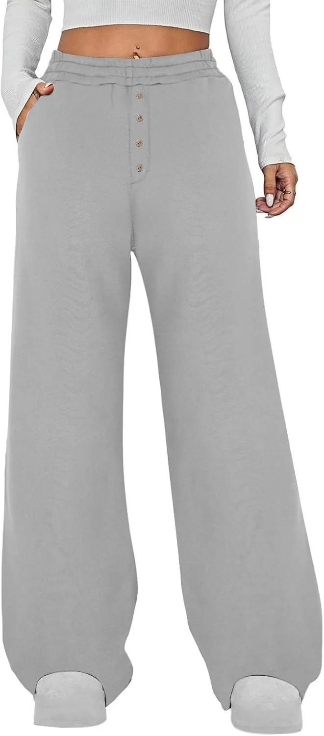 Женские спортивные штаны с высокой талией и широкими штанинами
Женские спортивные штаны с высокой талией и широкими штанинами