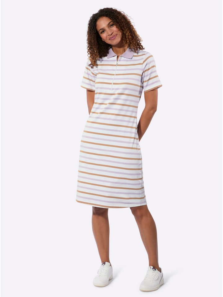 Платье-поло в полоску сиреневого и верблюжьего цветов WITT WEIDEN
Платье-поло в полоску сиреневого и верблюжьего цветов WITT WEIDEN