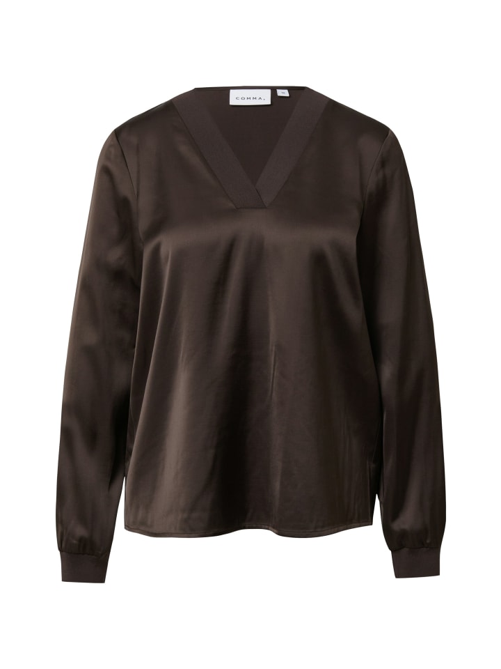 Comma Блузка-рубашка шоколадного цвета
Comma Блузка-рубашка шоколадного цвета