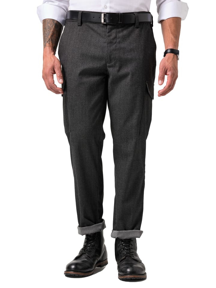 JP1880 Длинные брюки-карго антрацитового цвета
JP1880 Длинные брюки-карго антрацитового цвета